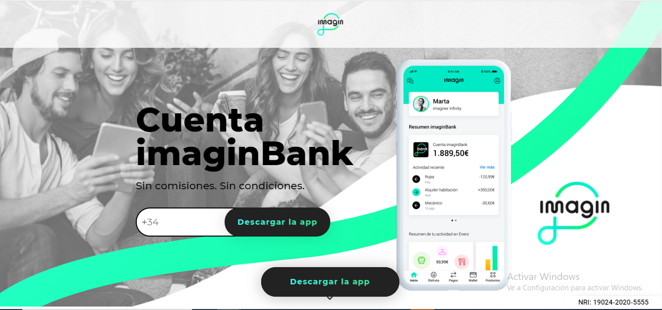 Cuenta sin comisiones ImaginBank